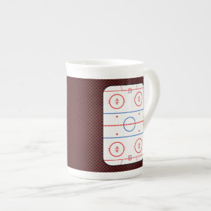 Hockey Game Companion Rink Diagram Bone China Mug