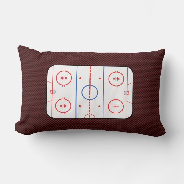 Hockey Game Companion Rink Diagram Lumbar Cushion (Front)