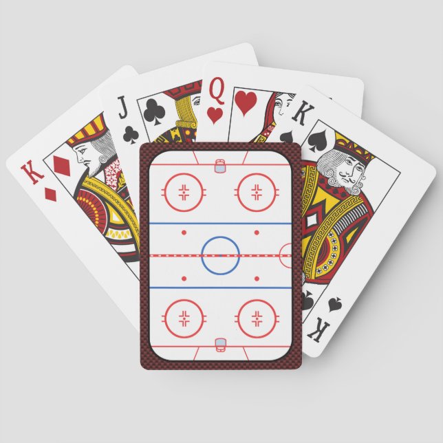 Hockey Game Companion Rink Diagram  Playing Cards (Back)