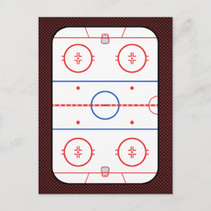 Hockey Game Companion Rink Diagram Postcard