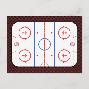 Hockey Game Companion Rink Diagram Postcard