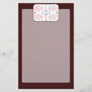 Hockey Game Companion Rink Diagram Stationery