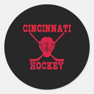 Hockey Gift Lover Cincinnati Hockey Classic Round Sticker