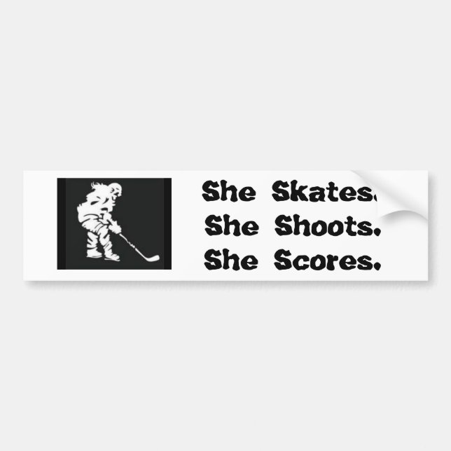 Hockey Girl Bumper Sticker (Front)