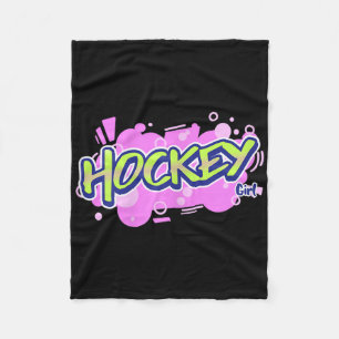 Hockey Girl Field Hockey Indoor Hockey Fleece Blanket