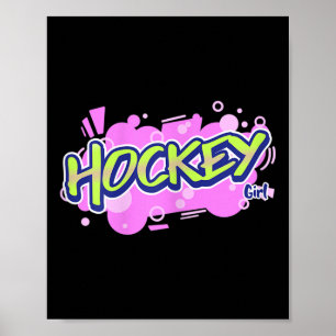 Hockey Girl Field Hockey Indoor Hockey Poster