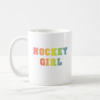 Hockey Girl Rainbow Coffee Mug