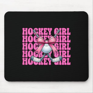 Hockey Girl Street Hockey Girl Coquette Bow _4 Mouse Mat