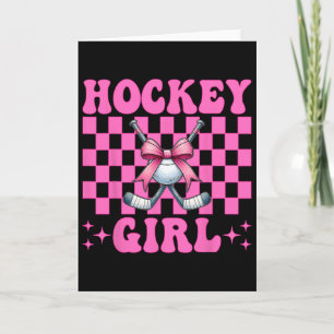 Hockey Girl Street Hockey Girl Coquette Bow Card