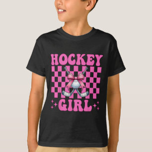 Hockey Girl Street Hockey Girl Coquette Bow T-Shirt