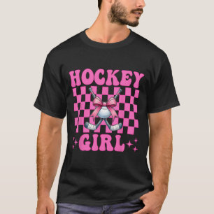 Hockey Girl Street Hockey Girl Coquette Bow T-Shirt