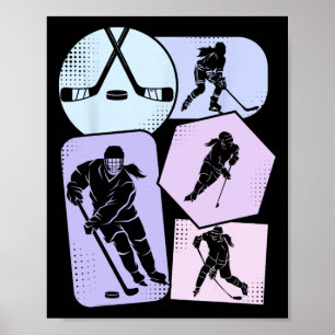 Hockey Girls Ice Hockey Kids Youth  Poster