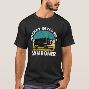Hockey Gives Me A Zamboner Hockey Retro Vintage T-Shirt