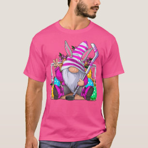 Hockey Gnome Easter Bunny Ears Eggs Hunting Girls T-Shirt