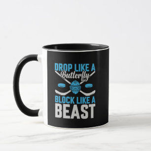 Hockey Goal Block Like a Beast Mug