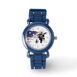Hockey Goalie and US Flag  Watch