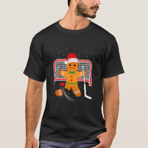 Hockey Goalie Christmas Gingerbread Man Goalie T-Shirt