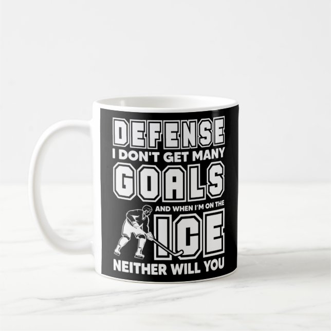 Hockey Goalie Goalkeeper Defence I Don't Get Many  Coffee Mug (Left)