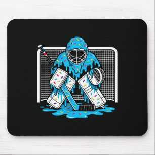 Hockey Goalie Ice Cream Drip Boys Ice Hockey Youth Mouse Mat