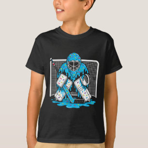 Hockey Goalie Ice Cream Drip Boys Ice Hockey Youth T-Shirt