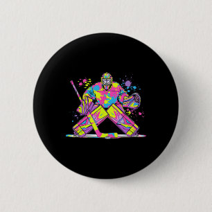Hockey Goalie Ice Hockey Goalkeeper Hockey Lovers 6 Cm Round Badge