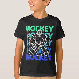 Hockey Goalie Ice Hockey Kids Boys Youth Men T-Shirt