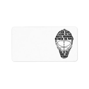 Hockey Goalie Mask Address Labels