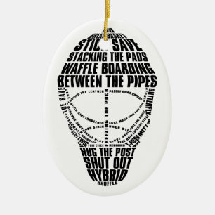 Hockey Goalie Mask Christmas Ornament