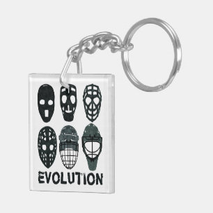 Hockey Goalie Mask Evolution Key Ring