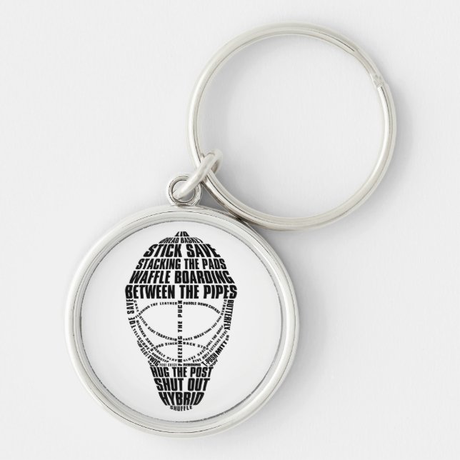 Hockey Goalie Mask Keychain (Front)