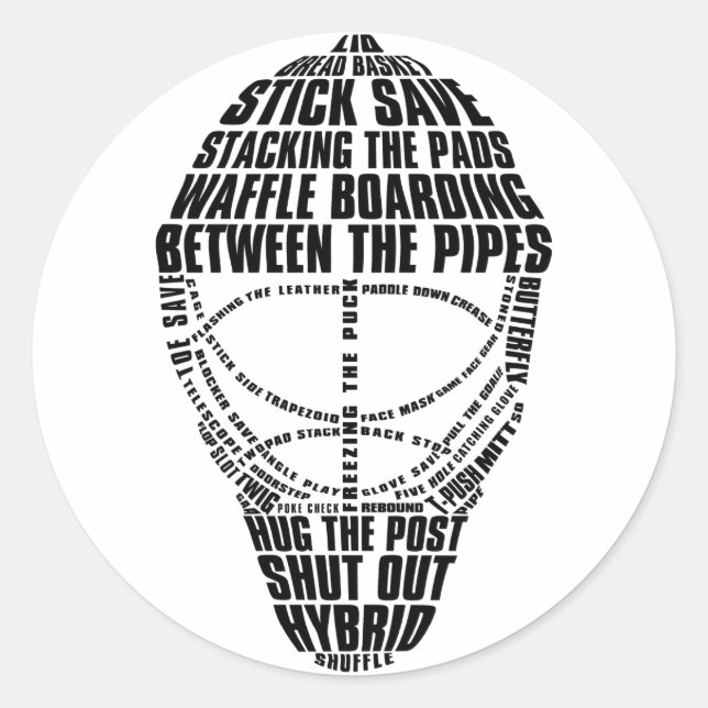 Hockey Goalie Mask Stickers (Front)