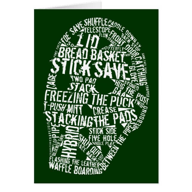 Hockey Goalie Mask Typography Design (Front)