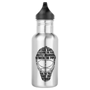 Hockey Goalie Mask Word Art 532 Ml Water Bottle