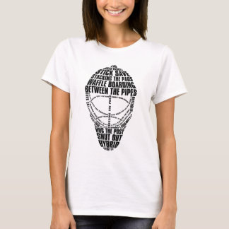 Hockey Goalie Mask Word Art, With Name & Number T-Shirt