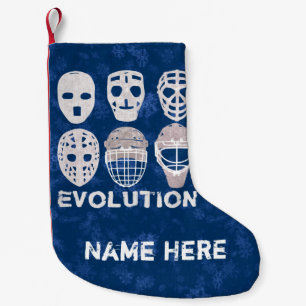 Hockey Goalie Masks Evolution Christmas Stocking