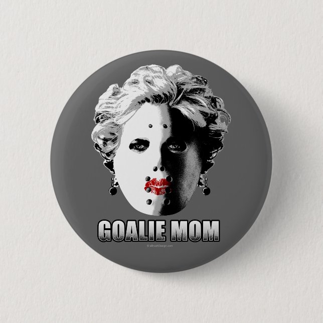 Hockey Goalie Mum 6 Cm Round Badge (Front)
