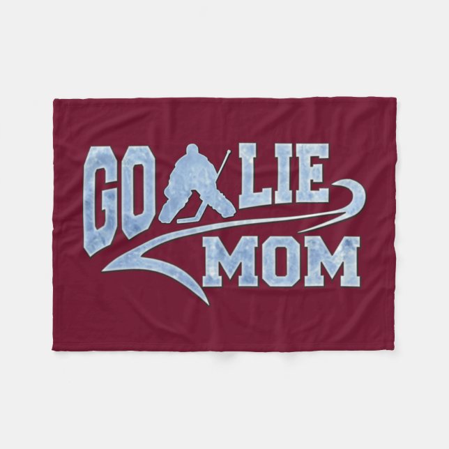 Hockey Goalie Mum Athletic Tail Fleece Blanket (Front (Horizontal))