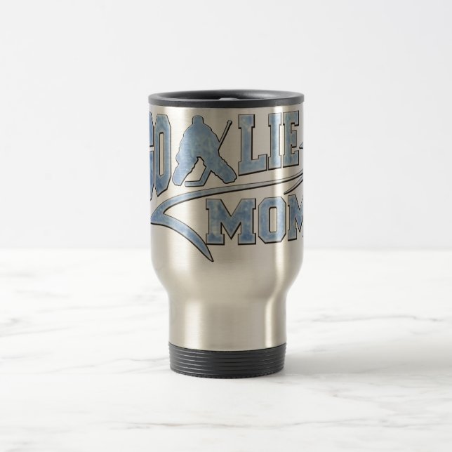 Hockey Goalie Mum Athletic Tail Travel Mug (Center)