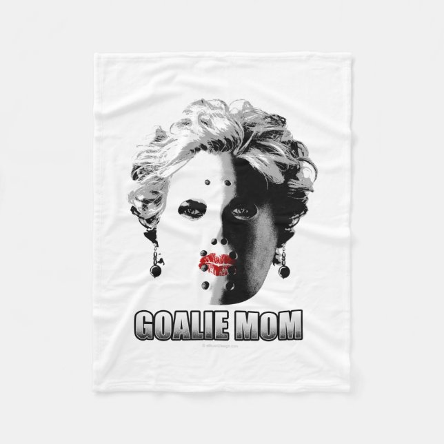 Hockey Goalie Mum Fleece Blanket (Front)