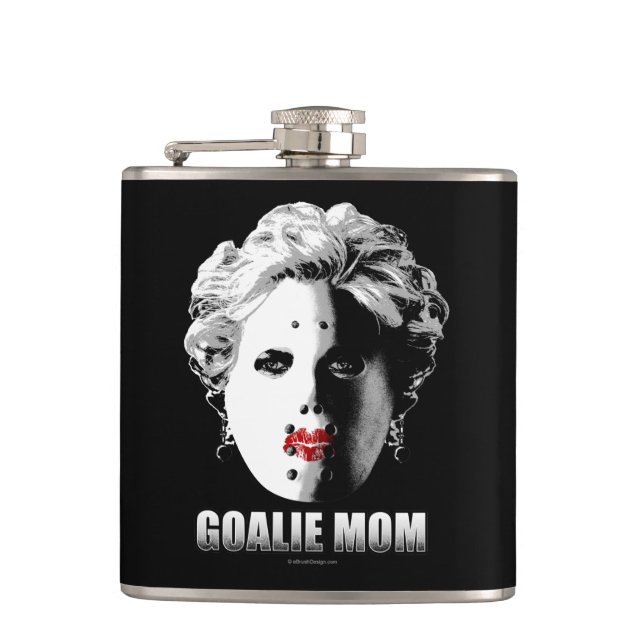 Hockey Goalie Mum Hip Flask (Front)