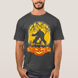 Hockey Goalie Pumpkin  Halloween T-Shirt