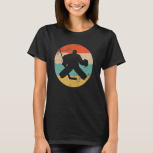 Hockey Goalie Silhouette Retro Vintage Distressed T-Shirt