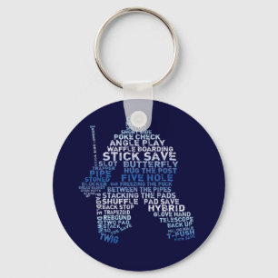 Hockey Goalie Text Keyring