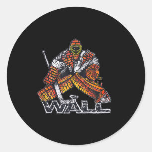 Hockey Goalie THE WALL goaltending  Classic Round Sticker