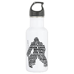 Hockey Goalie Typography 532 Ml Water Bottle