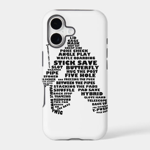 Hockey Goalie Typography Cell Phone Case