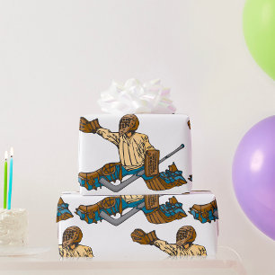 Hockey Goalie Wrapping Paper