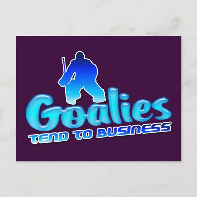 Hockey Goaltender Postcards (Front)