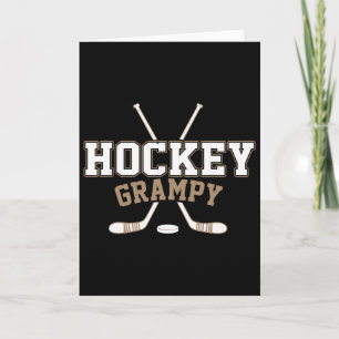 Hockey Grampy Vintage Hockey Lover Card