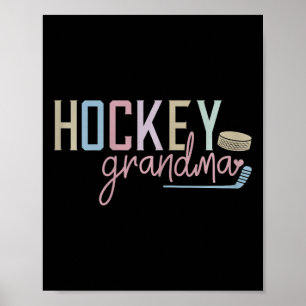 Hockey Grandma Design Cute Ice Hockey Lovers Fan Poster